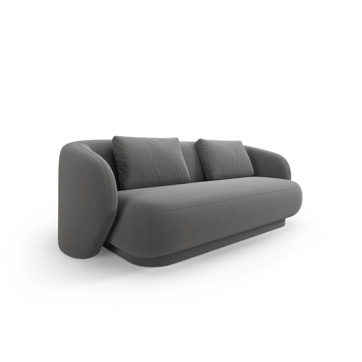 Camden 2-Sitzer Sofa aus Samt in Warmes Grau (Casino Anthracite), 169x102x72 cm von Cosmopolitan Design – Bild 1