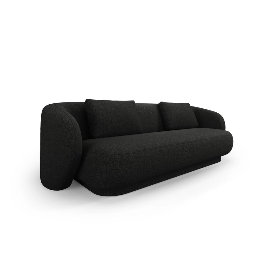 Camden 3-Sitzer Sofa aus Chenille in Schwarz meliert (Legacy 19 Black), 204x102x72 cm von Cosmopolitan Design – Bild 1