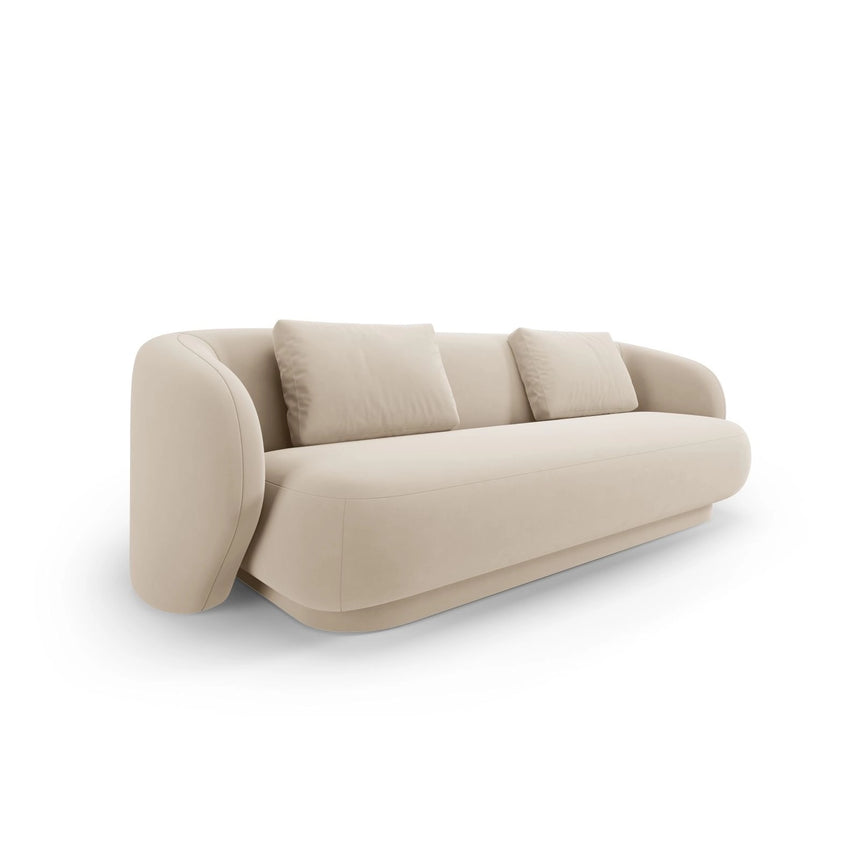 Camden 3-Sitzer Sofa aus Samt in Beige (Casino Beige), 204x102x72 cm von Cosmopolitan Design – Bild 1
