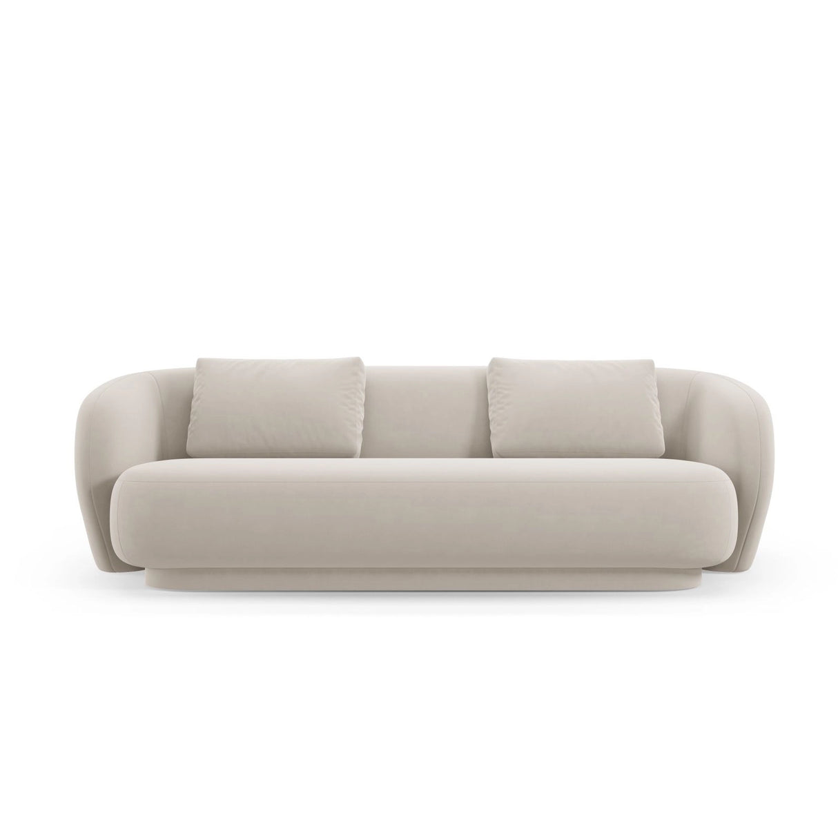 Camden 3-Sitzer Sofa aus Samt in Ecru (Casino Sand), 204x102x72 cm von Cosmopolitan Design – Bild 3