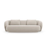 Camden 3-Sitzer Sofa aus Samt in Ecru (Casino Sand), 204x102x72 cm von Cosmopolitan Design – Bild 3