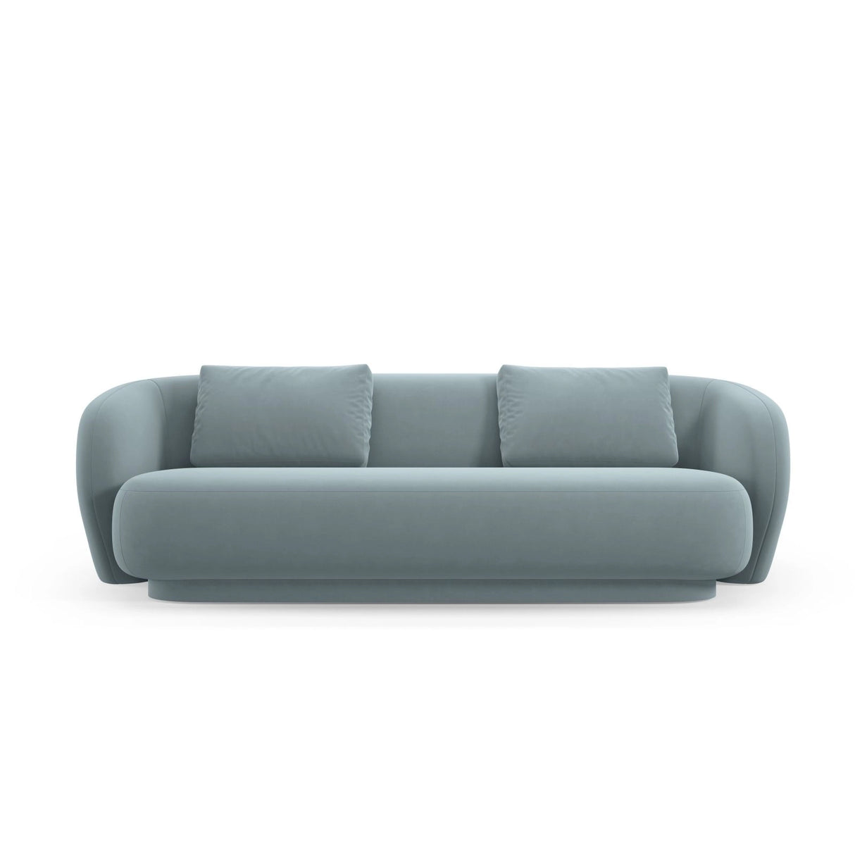 Camden 3-Sitzer Sofa aus Samt in Hellblau (Casino Safira), 204x102x72 cm von Cosmopolitan Design – Bild 3