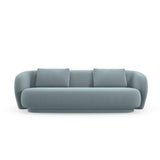 Camden 3-Sitzer Sofa aus Samt in Hellblau (Casino Safira), 204x102x72 cm von Cosmopolitan Design – Bild 3