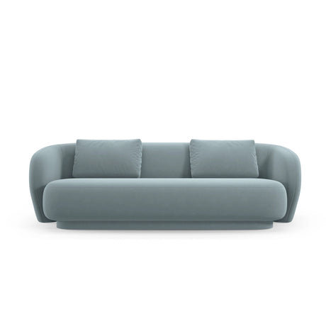 Camden 3-Sitzer Sofa aus Samt in Hellblau (Casino Safira), 204x102x72 cm von Cosmopolitan Design – Bild 3