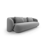 Camden 3-Sitzer Sofa aus Samt in Hellgrau (Casino Ash), 204x102x72 cm von Cosmopolitan Design – Bild 1