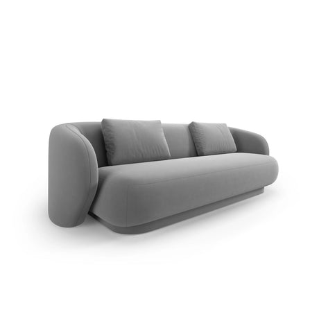 Camden 3-Sitzer Sofa aus Samt in Hellgrau (Casino Ash), 204x102x72 cm von Cosmopolitan Design – Bild 1