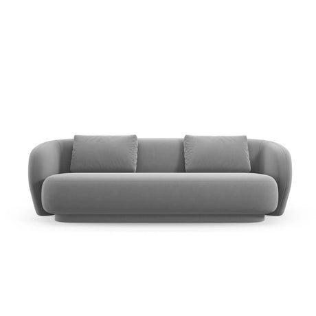 Camden 3-Sitzer Sofa aus Samt in Hellgrau (Casino Ash), 204x102x72 cm von Cosmopolitan Design – Bild 3