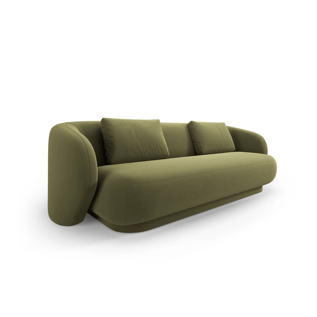 Camden 3-Sitzer Sofa aus Samt in Hellgrün (Casino Forest), 204x102x72 cm von Cosmopolitan Design – Bild 1