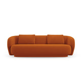 Camden 3-Sitzer Sofa aus Samt in Terrakotta (Casino Terracota), 204x102x72 cm von Cosmopolitan Design – Bild 3