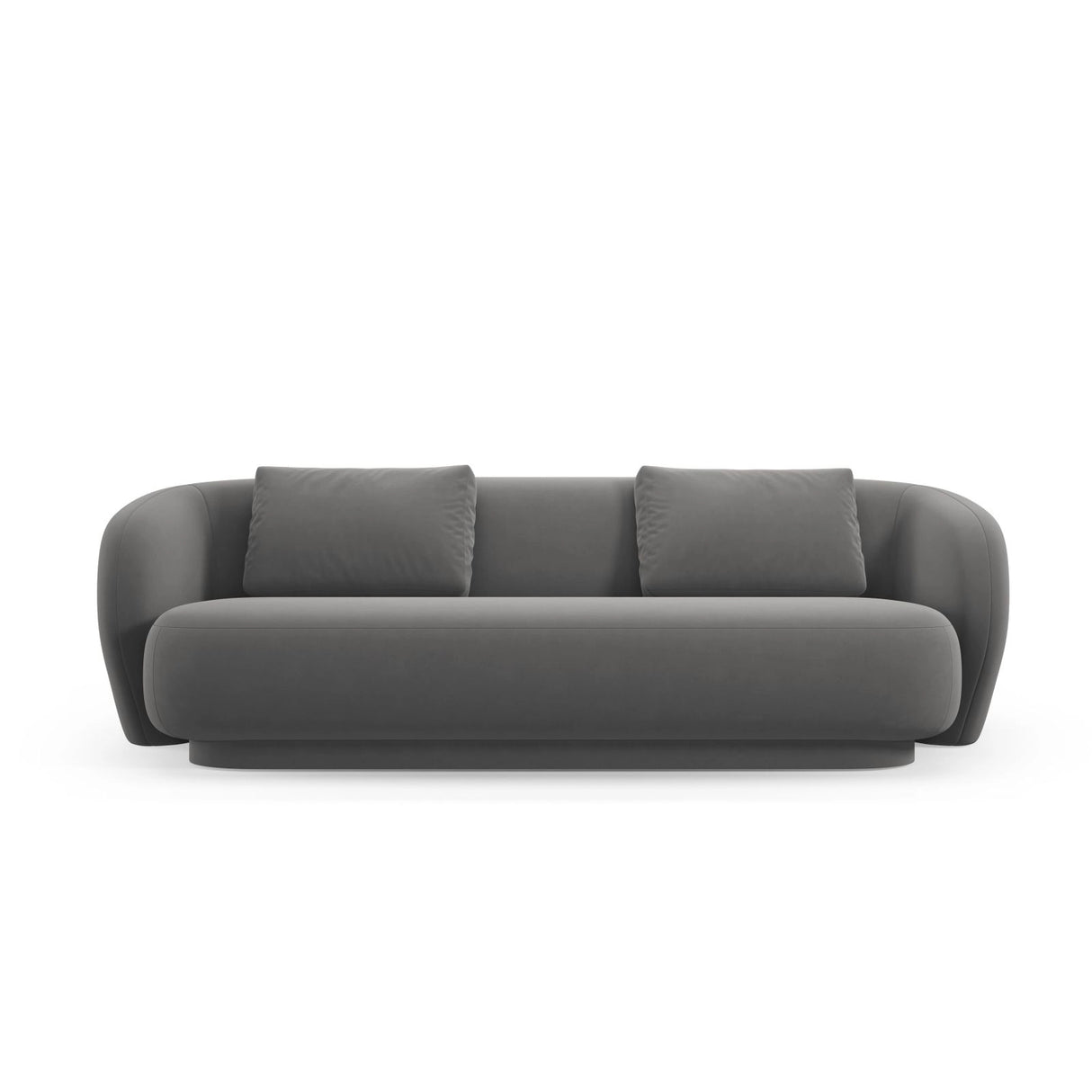 Camden 3-Sitzer Sofa aus Samt in Warmes Grau (Casino Anthracite), 204x102x72 cm von Cosmopolitan Design – Bild 3