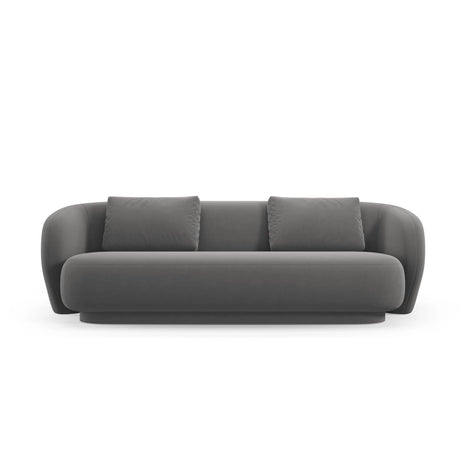 Camden 3-Sitzer Sofa aus Samt in Warmes Grau (Casino Anthracite), 204x102x72 cm von Cosmopolitan Design – Bild 3