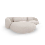 Camden 4-Sitzer Ecksofa, Linke Seite, aus Chenille in Beige meliert (Legacy 15 Dove), 289x177x72 cm von Cosmopolitan Design – Bild 4