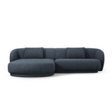 Camden 4-Sitzer Ecksofa, Linke Seite, aus Chenille in Blau meliert (Legacy 13 Deep Blue), 289x177x72 cm von Cosmopolitan Design – Bild 3