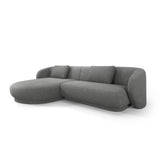 Camden 4-Sitzer Ecksofa, Linke Seite, aus Chenille in Dunkelgrau meliert (Legacy 18 Steel Grey), 289x177x72 cm von Cosmopolitan Design – Bild 1