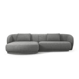 Camden 4-Sitzer Ecksofa, Linke Seite, aus Chenille in Dunkelgrau meliert (Legacy 18 Steel Grey), 289x177x72 cm von Cosmopolitan Design – Bild 3
