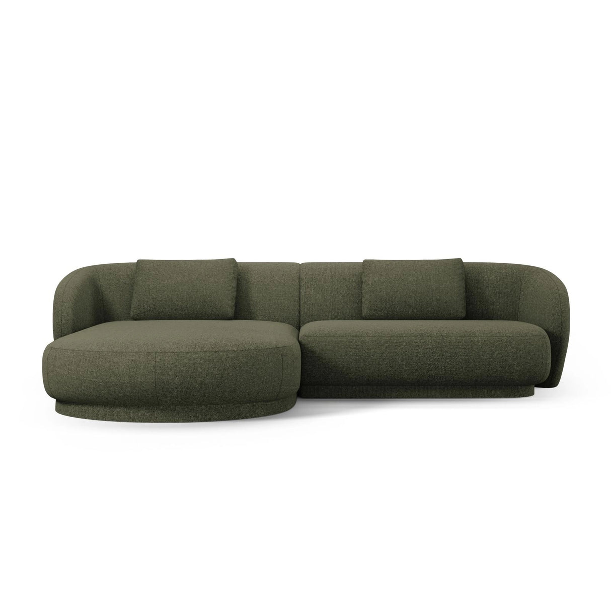 Camden 4-Sitzer Ecksofa, Linke Seite, aus Chenille in Grün meliert (Legacy 10 Olive), 289x177x72 cm von Cosmopolitan Design – Bild 3