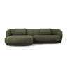 Camden 4-Sitzer Ecksofa, Linke Seite, aus Chenille in Grün meliert (Legacy 10 Olive), 289x177x72 cm von Cosmopolitan Design – Bild 3