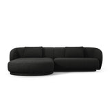 Camden 4-Sitzer Ecksofa, Linke Seite, aus Chenille in Schwarz meliert (Legacy 19 Black), 289x177x72 cm von Cosmopolitan Design – Bild 3
