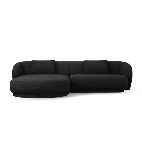 Camden 4-Sitzer Ecksofa, Linke Seite, aus Chenille in Schwarz meliert (Legacy 19 Black), 289x177x72 cm von Cosmopolitan Design – Bild 3