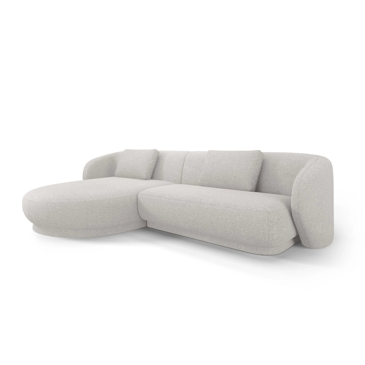 Camden 4-Sitzer Ecksofa, Linke Seite, aus Chenille in Silber meliert (Legacy 20 Silver), 289x177x72 cm von Cosmopolitan Design – Bild 1