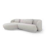 Camden 4-Sitzer Ecksofa, Linke Seite, aus Chenille in Silber meliert (Legacy 20 Silver), 289x177x72 cm von Cosmopolitan Design – Bild 1