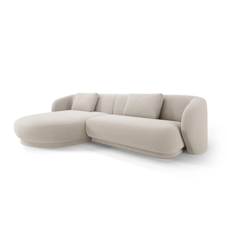 Camden 4-Sitzer Ecksofa, Linke Seite, aus Samt in Ecru (Casino Sand), 289x177x72 cm von Cosmopolitan Design – Bild 1