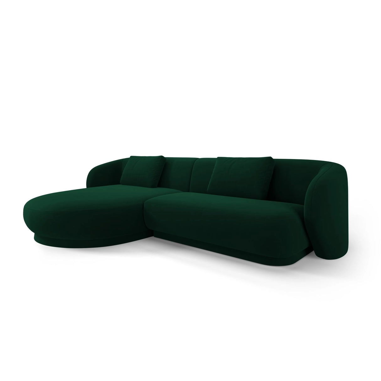 Camden 4-Sitzer Ecksofa, Linke Seite, aus Samt in Flaschengrün (Casino Deep Green), 289x177x72 cm von Cosmopolitan Design – Bild 1