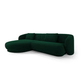 Camden 4-Sitzer Ecksofa, Linke Seite, aus Samt in Flaschengrün (Casino Deep Green), 289x177x72 cm von Cosmopolitan Design – Bild 1