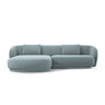 Camden 4-Sitzer Ecksofa, Linke Seite, aus Samt in Hellblau (Casino Safira), 289x177x72 cm von Cosmopolitan Design – Bild 3