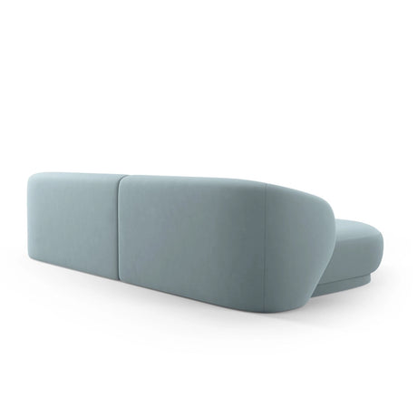 Camden 4-Sitzer Ecksofa, Linke Seite, aus Samt in Hellblau (Casino Safira), 289x177x72 cm von Cosmopolitan Design – Bild 5