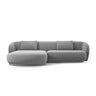 Camden 4-Sitzer Ecksofa, Linke Seite, aus Samt in Hellgrau (Casino Ash), 289x177x72 cm von Cosmopolitan Design – Bild 3