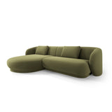 Camden 4-Sitzer Ecksofa, Linke Seite, aus Samt in Hellgrün (Casino Forest), 289x177x72 cm von Cosmopolitan Design – Bild 1