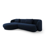 Camden 4-Sitzer Ecksofa, Linke Seite, aus Samt in Königsblau (Casino Deep Blue), 289x177x72 cm von Cosmopolitan Design – Bild 1