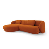 Camden 4-Sitzer Ecksofa, Linke Seite, aus Samt in Terrakotta (Casino Terracota), 289x177x72 cm von Cosmopolitan Design – Bild 1