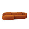 Camden 4-Sitzer Ecksofa, Linke Seite, aus Samt in Terrakotta (Casino Terracota), 289x177x72 cm von Cosmopolitan Design – Bild 3