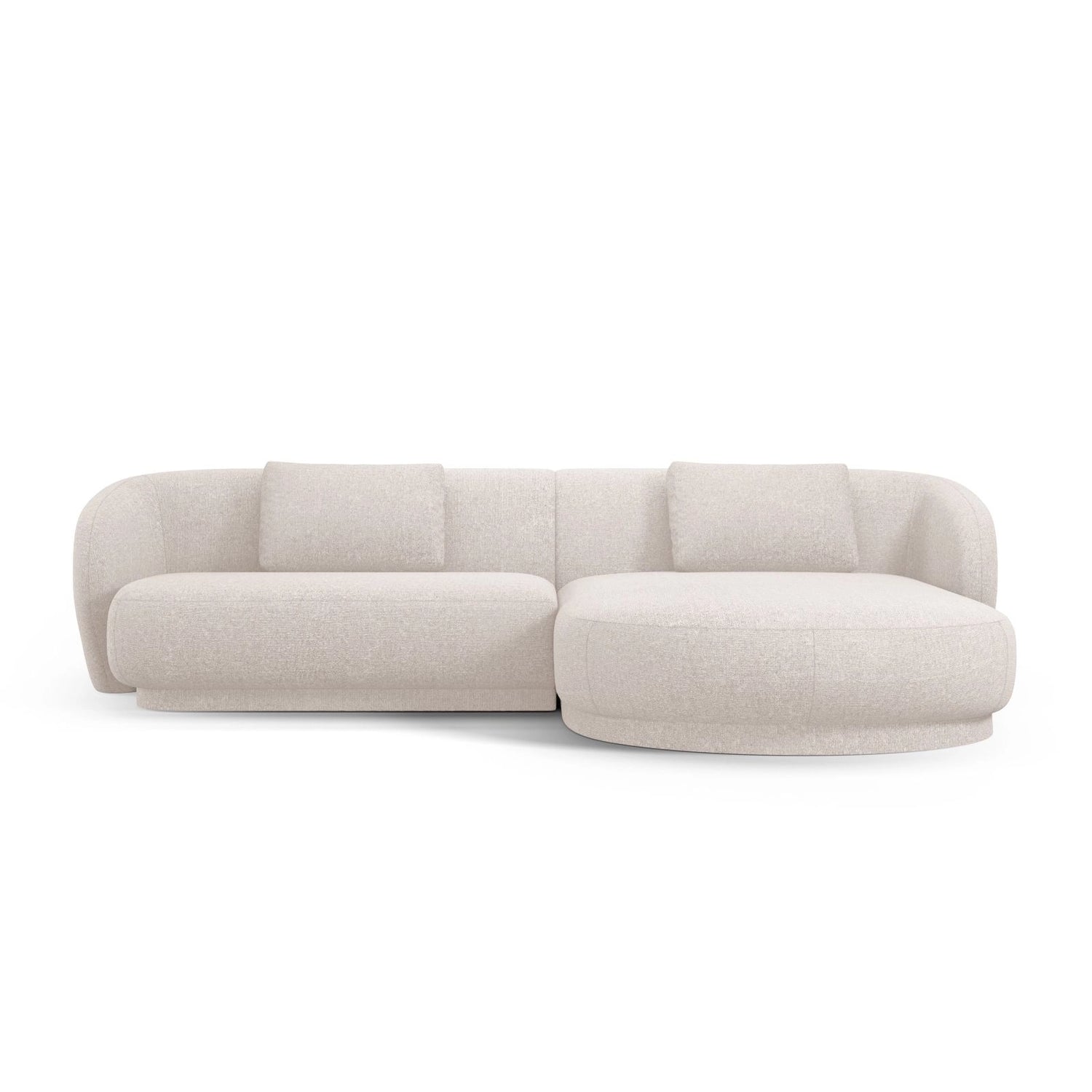 Camden 4-Sitzer Ecksofa, Rechte Seite, aus Chenille in Beige meliert (Legacy 15 Dove), 289x177x72 cm von Cosmopolitan Design – Bild 3