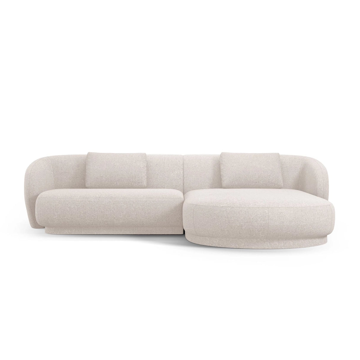 Camden 4-Sitzer Ecksofa, Rechte Seite, aus Chenille in Beige meliert (Legacy 15 Dove), 289x177x72 cm von Cosmopolitan Design – Bild 3