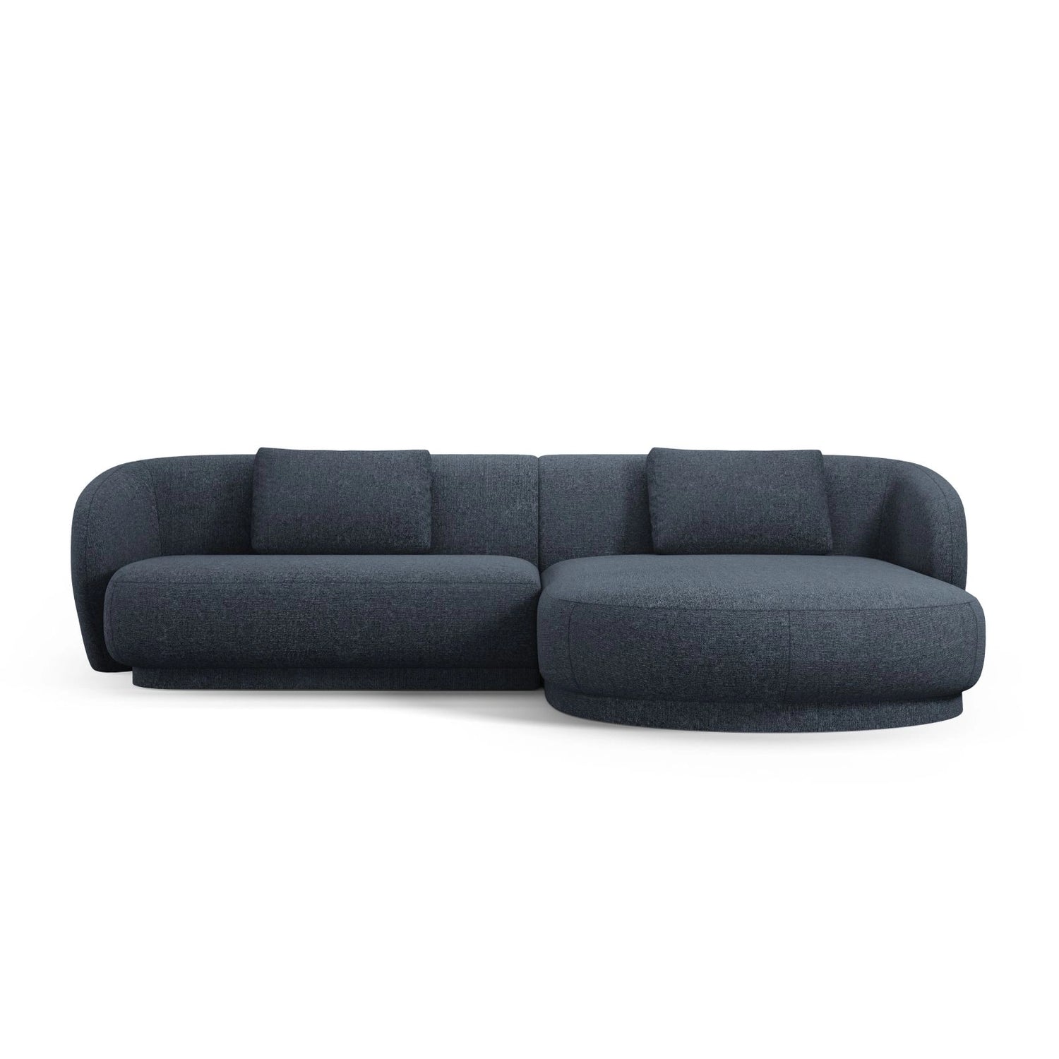 Camden 4-Sitzer Ecksofa, Rechte Seite, aus Chenille in Blau meliert (Legacy 13 Deep Blue), 289x177x72 cm von Cosmopolitan Design – Bild 3