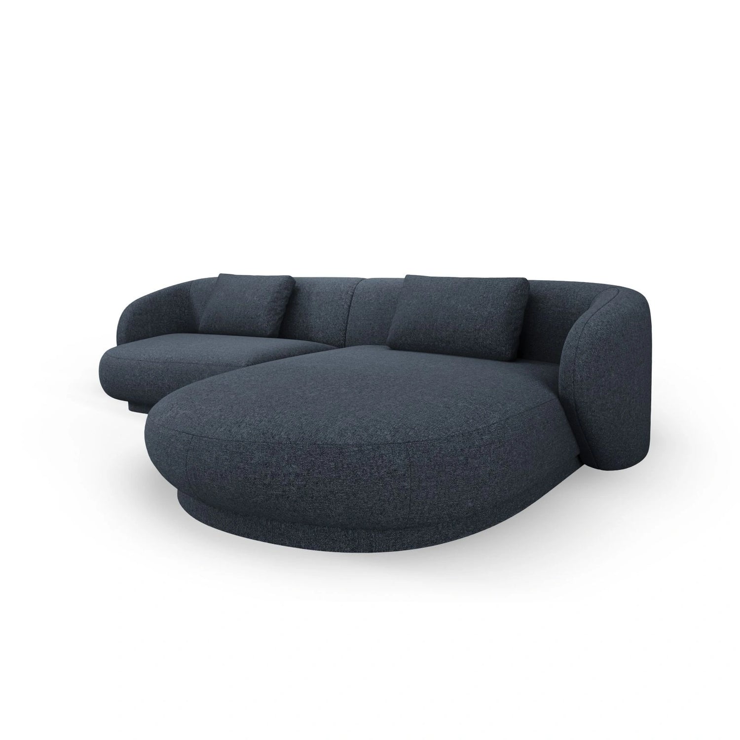 Camden 4-Sitzer Ecksofa, Rechte Seite, aus Chenille in Blau meliert (Legacy 13 Deep Blue), 289x177x72 cm von Cosmopolitan Design – Bild 4