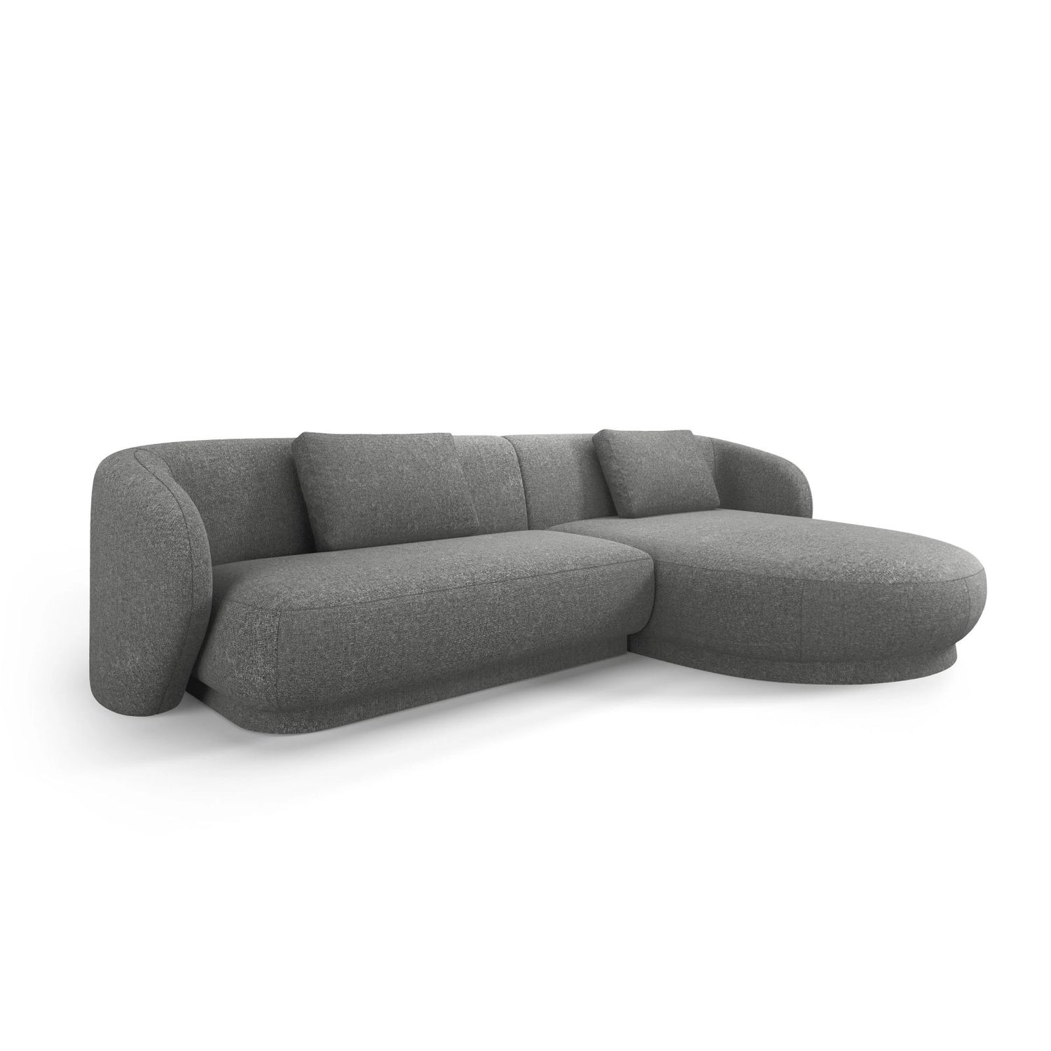 Camden 4-Sitzer Ecksofa, Rechte Seite, aus Chenille in Dunkelgrau meliert (Legacy 18 Steel Grey), 289x177x72 cm von Cosmopolitan Design – Bild 1