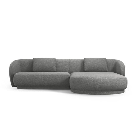 Camden 4-Sitzer Ecksofa, Rechte Seite, aus Chenille in Dunkelgrau meliert (Legacy 18 Steel Grey), 289x177x72 cm von Cosmopolitan Design – Bild 3