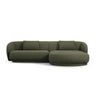 Camden 4-Sitzer Ecksofa, Rechte Seite, aus Chenille in Grün meliert (Legacy 10 Olive), 289x177x72 cm von Cosmopolitan Design – Bild 3
