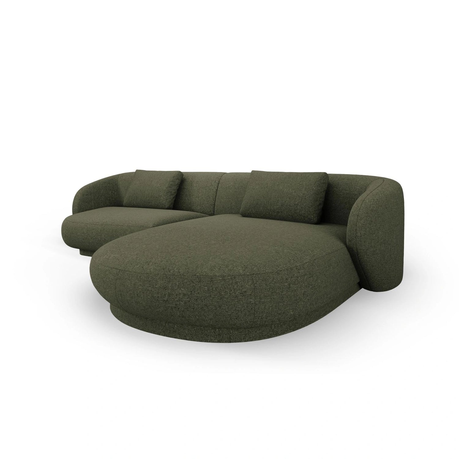 Camden 4-Sitzer Ecksofa, Rechte Seite, aus Chenille in Grün meliert (Legacy 10 Olive), 289x177x72 cm von Cosmopolitan Design – Bild 4