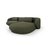 Camden 4-Sitzer Ecksofa, Rechte Seite, aus Chenille in Grün meliert (Legacy 10 Olive), 289x177x72 cm von Cosmopolitan Design – Bild 4