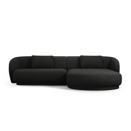 Camden 4-Sitzer Ecksofa, Rechte Seite, aus Chenille in Schwarz meliert (Legacy 19 Black), 289x177x72 cm von Cosmopolitan Design – Bild 3