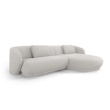 Camden 4-Sitzer Ecksofa, Rechte Seite, aus Chenille in Silber meliert (Legacy 20 Silver), 289x177x72 cm von Cosmopolitan Design – Bild 1