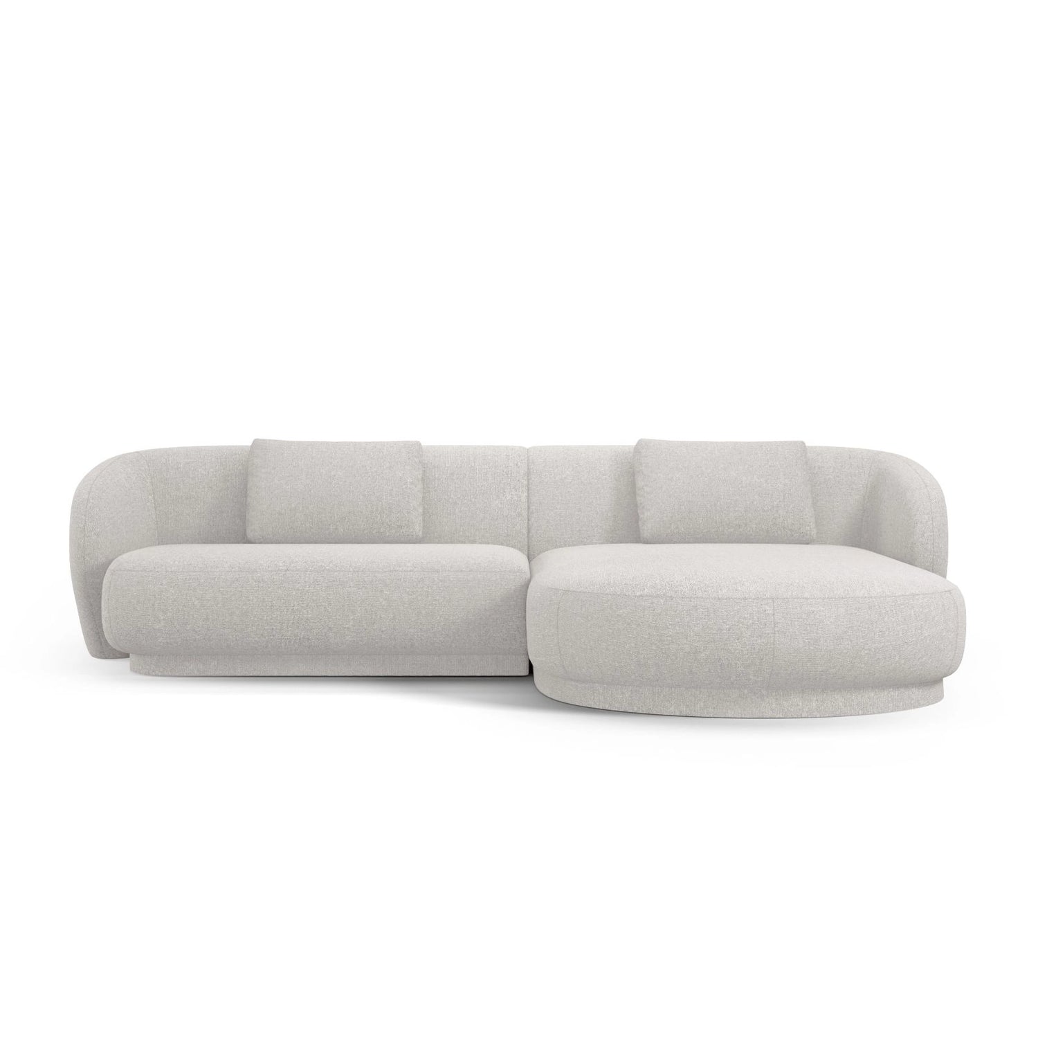 Camden 4-Sitzer Ecksofa, Rechte Seite, aus Chenille in Silber meliert (Legacy 20 Silver), 289x177x72 cm von Cosmopolitan Design – Bild 3