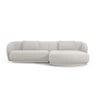 Camden 4-Sitzer Ecksofa, Rechte Seite, aus Chenille in Silber meliert (Legacy 20 Silver), 289x177x72 cm von Cosmopolitan Design – Bild 3