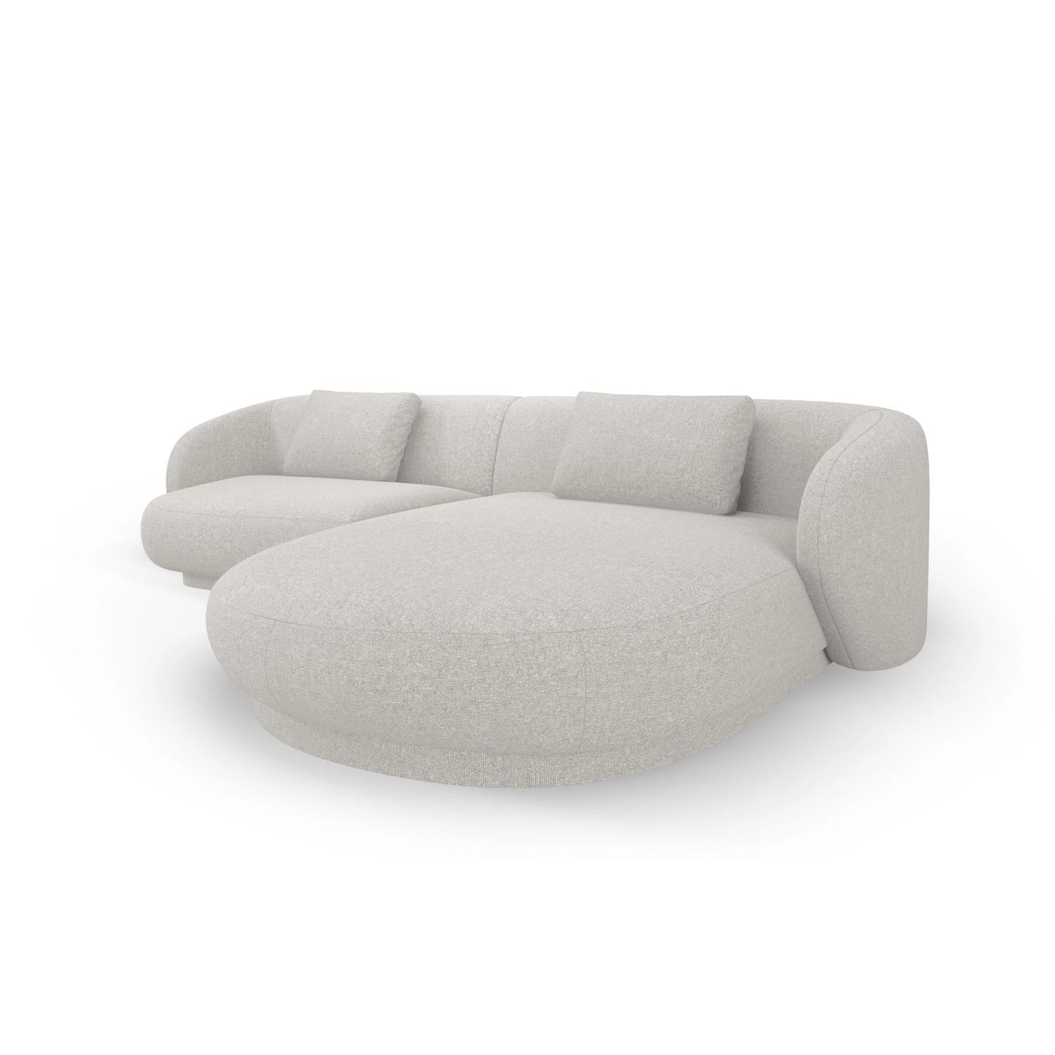 Camden 4-Sitzer Ecksofa, Rechte Seite, aus Chenille in Silber meliert (Legacy 20 Silver), 289x177x72 cm von Cosmopolitan Design – Bild 4