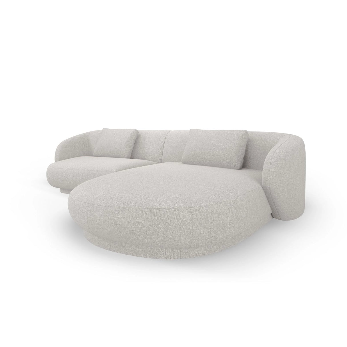 Camden 4-Sitzer Ecksofa, Rechte Seite, aus Chenille in Silber meliert (Legacy 20 Silver), 289x177x72 cm von Cosmopolitan Design – Bild 4